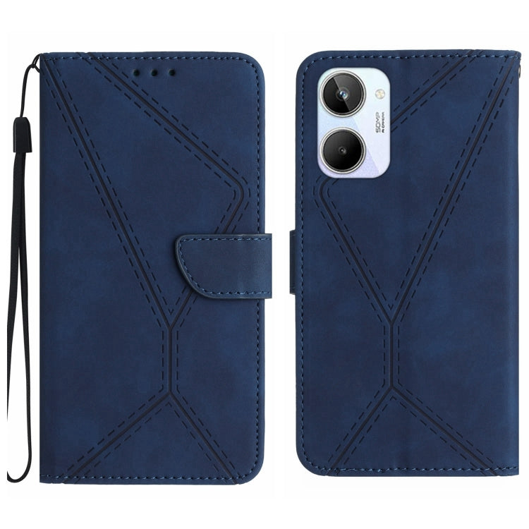 Stitching Embossed Leather Phone Case, For Realme C31, For Realme C55, For Realme 9i / OPPO A36 4G, For Realme 10 4G, For Realme 10 5G / 9i 5G, For Realme 10 Pro+, For Realme C33 2023 / 2022, For Realme C35