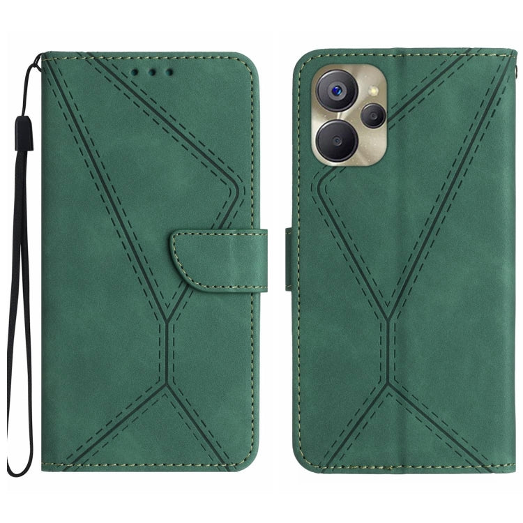 Stitching Embossed Leather Phone Case, For Realme C31, For Realme C55, For Realme 9i / OPPO A36 4G, For Realme 10 4G, For Realme 10 5G / 9i 5G, For Realme 10 Pro+, For Realme C33 2023 / 2022, For Realme C35