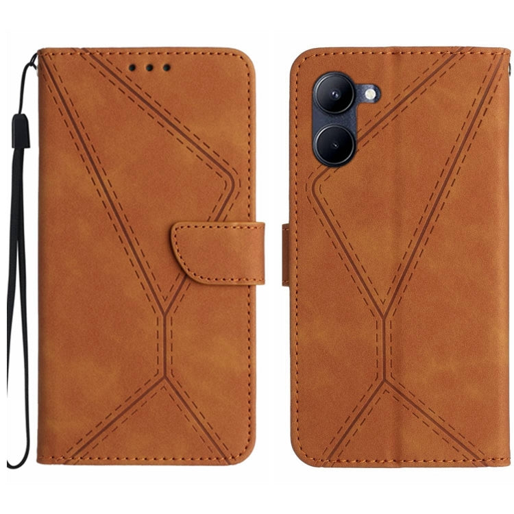 Stitching Embossed Leather Phone Case, For Realme C31, For Realme C55, For Realme 9i / OPPO A36 4G, For Realme 10 4G, For Realme 10 5G / 9i 5G, For Realme 10 Pro+, For Realme C33 2023 / 2022, For Realme C35