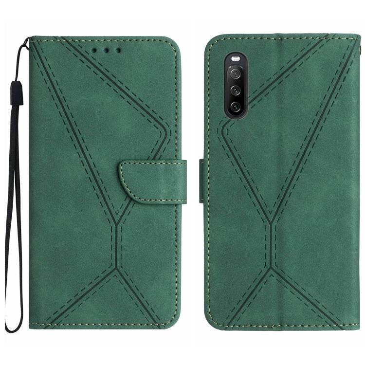 Stitching Embossed Leather Phone Case, For Sony Xperia 1 III, For Sony Xperia 1 IV, For Sony Xperia 1 V, For Sony Xperia 5 III, For Sony Xperia 5 IV, For Sony Xperia 5 V, For Sony Xperia 10 III, For Sony Xperia 10 IV