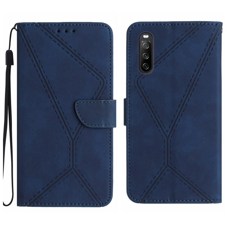 Stitching Embossed Leather Phone Case, For Sony Xperia 1 III, For Sony Xperia 1 IV, For Sony Xperia 1 V, For Sony Xperia 5 III, For Sony Xperia 5 IV, For Sony Xperia 5 V, For Sony Xperia 10 III, For Sony Xperia 10 IV