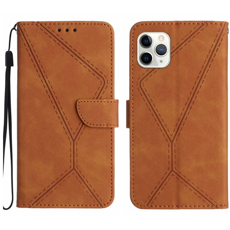 Stitching Embossed Leather Phone Case, For iPhone 11, For iPhone 11 Pro, For iPhone 11 Pro Max, For iPhone 14 Plus