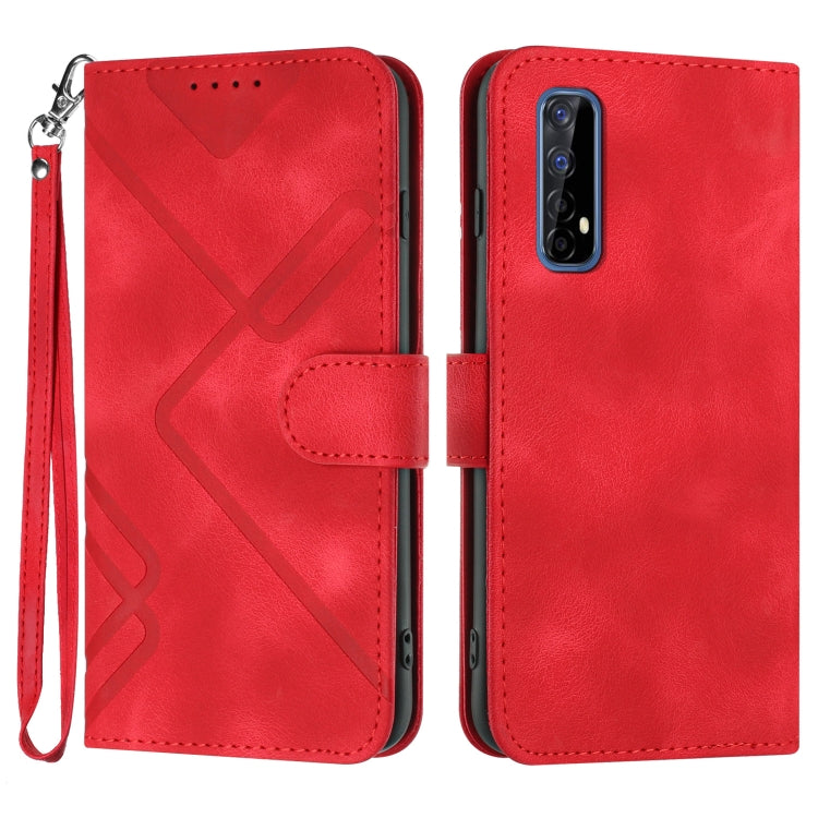 Line Pattern Skin Feel Leather Phone Case, For Realme 9 Pro+, For Realme C20 / C11 2021 / C21, For Realme Narzo 30A/C25/C25s, For Realme 8 4G / 8 Pro, For Realme GT 5G / GT Neo, For Realme C15/C12/Narzo 20/7i Global, For Realme 7 / Narzo 20 Pro        ...