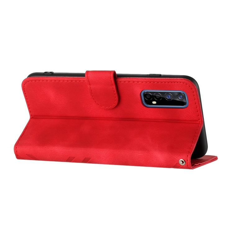 Line Pattern Skin Feel Leather Phone Case, For Realme 7 / Narzo 20 Pro, For Realme 7 Pro, For OPPO A79 5G