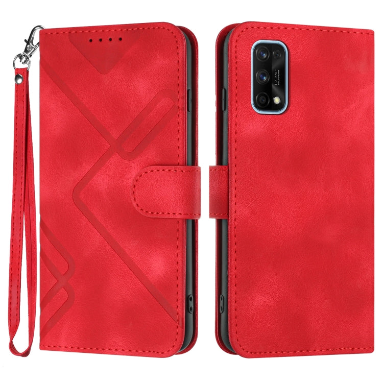 Line Pattern Skin Feel Leather Phone Case, For Realme 7 / Narzo 20 Pro, For Realme 7 Pro, For OPPO A79 5G