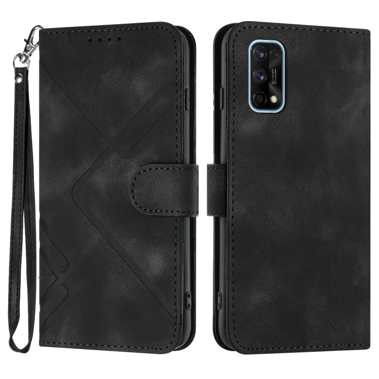 Line Pattern Skin Feel Leather Phone Case, For Realme 7 / Narzo 20 Pro, For Realme 7 Pro, For OPPO A79 5G