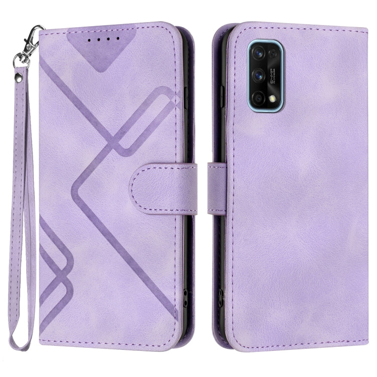 Line Pattern Skin Feel Leather Phone Case, For Realme 7 / Narzo 20 Pro, For Realme 7 Pro, For OPPO A79 5G