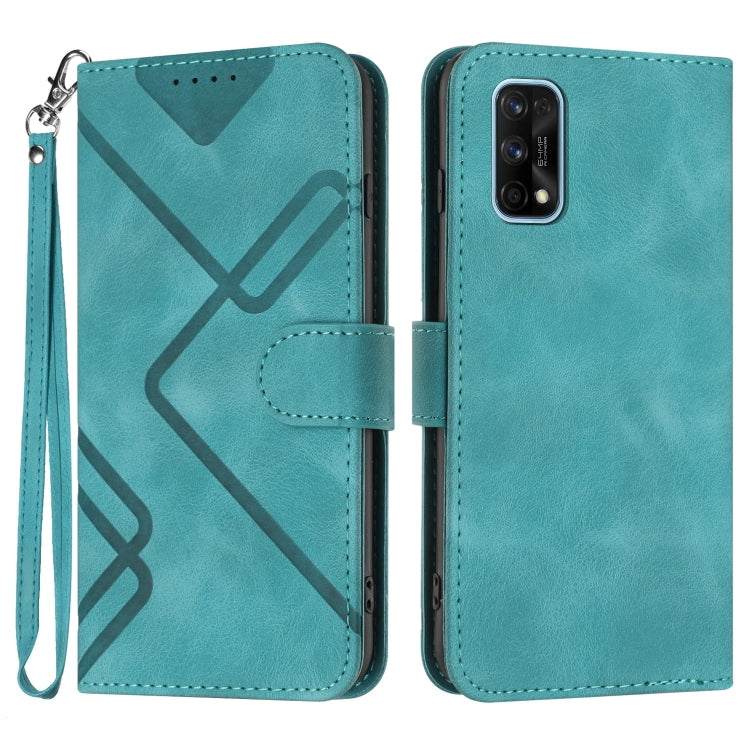 Line Pattern Skin Feel Leather Phone Case, For Realme 7 / Narzo 20 Pro, For Realme 7 Pro, For OPPO A79 5G