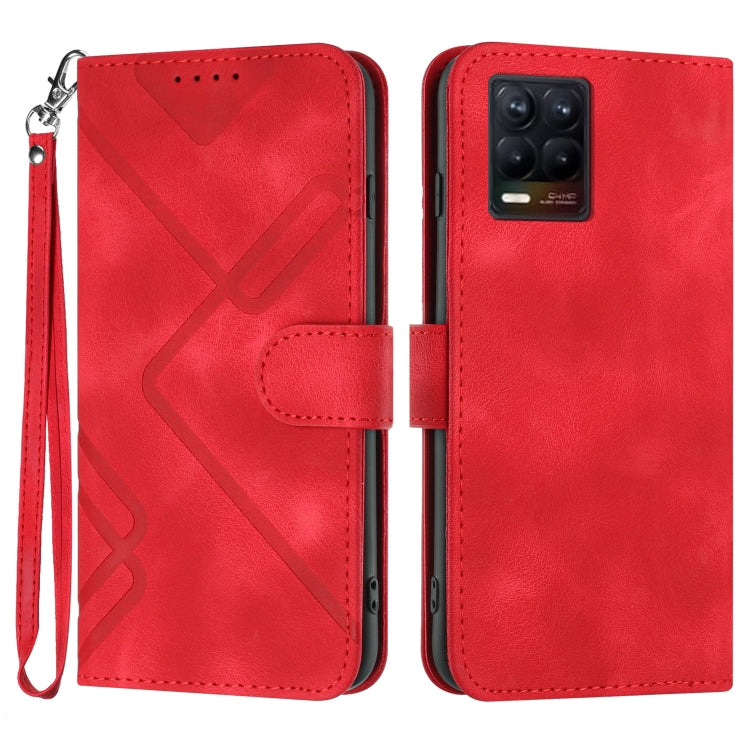 Line Pattern Skin Feel Leather Phone Case, For Realme 9 Pro+, For Realme C20 / C11 2021 / C21, For Realme Narzo 30A/C25/C25s, For Realme 8 4G / 8 Pro, For Realme GT 5G / GT Neo, For Realme C15/C12/Narzo 20/7i Global, For Realme 7 / Narzo 20 Pro        ...