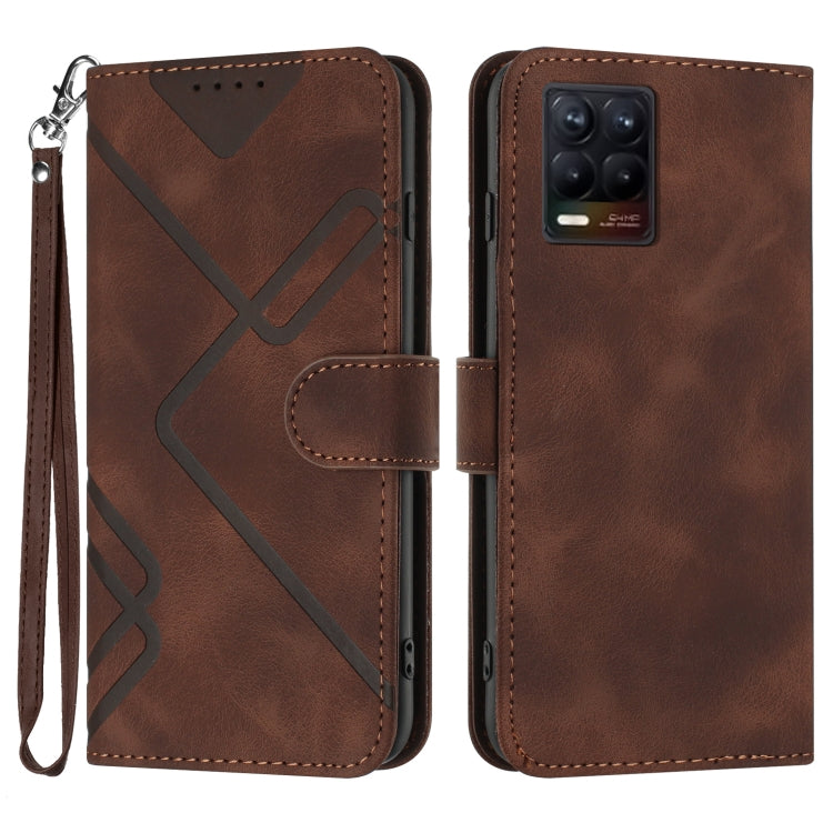 Line Pattern Skin Feel Leather Phone Case, For Realme 9 Pro+, For Realme C20 / C11 2021 / C21, For Realme Narzo 30A/C25/C25s, For Realme 8 4G / 8 Pro, For Realme GT 5G / GT Neo, For Realme C15/C12/Narzo 20/7i Global, For Realme 7 / Narzo 20 Pro        ...