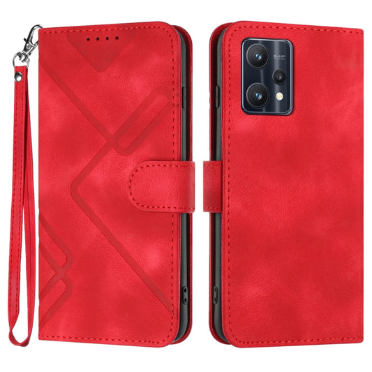 Line Pattern Skin Feel Leather Phone Case, For Realme 9 Pro+, For Realme C20 / C11 2021 / C21, For Realme Narzo 30A/C25/C25s, For Realme 8 4G / 8 Pro, For Realme GT 5G / GT Neo, For Realme C15/C12/Narzo 20/7i Global, For Realme 7 / Narzo 20 Pro