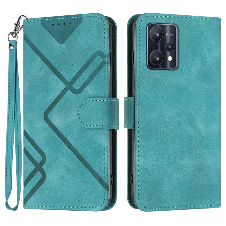 Line Pattern Skin Feel Leather Phone Case, For Realme 10 4G, For Realme V23, For Realme 9 Pro+, For Realme C20 / C11 2021 / C21, For Realme Narzo 30A/C25/C25s, For Realme 8 4G / 8 Pro, For Realme GT 5G / GT Neo, For Realme C15/C12/Narzo 20/7i Global