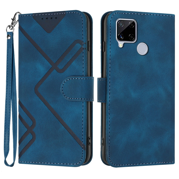Line Pattern Skin Feel Leather Phone Case, For Realme 9 Pro+, For Realme C20 / C11 2021 / C21, For Realme Narzo 30A/C25/C25s, For Realme 8 4G / 8 Pro, For Realme GT 5G / GT Neo, For Realme C15/C12/Narzo 20/7i Global, For Realme 7 / Narzo 20 Pro        ...