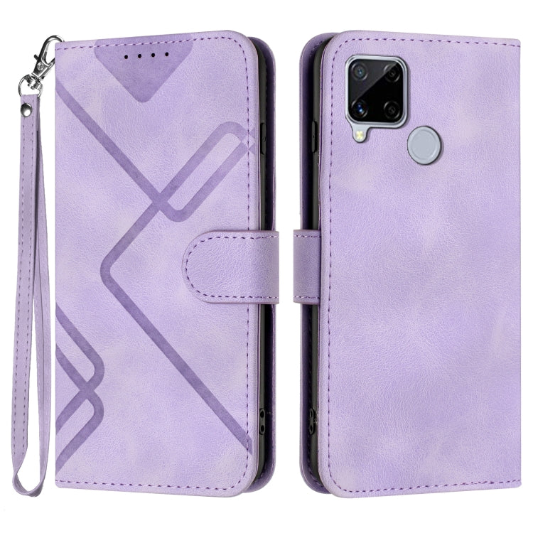 Line Pattern Skin Feel Leather Phone Case, For Realme 9 Pro+, For Realme C20 / C11 2021 / C21, For Realme Narzo 30A/C25/C25s, For Realme 8 4G / 8 Pro, For Realme GT 5G / GT Neo, For Realme C15/C12/Narzo 20/7i Global, For Realme 7 / Narzo 20 Pro        ...