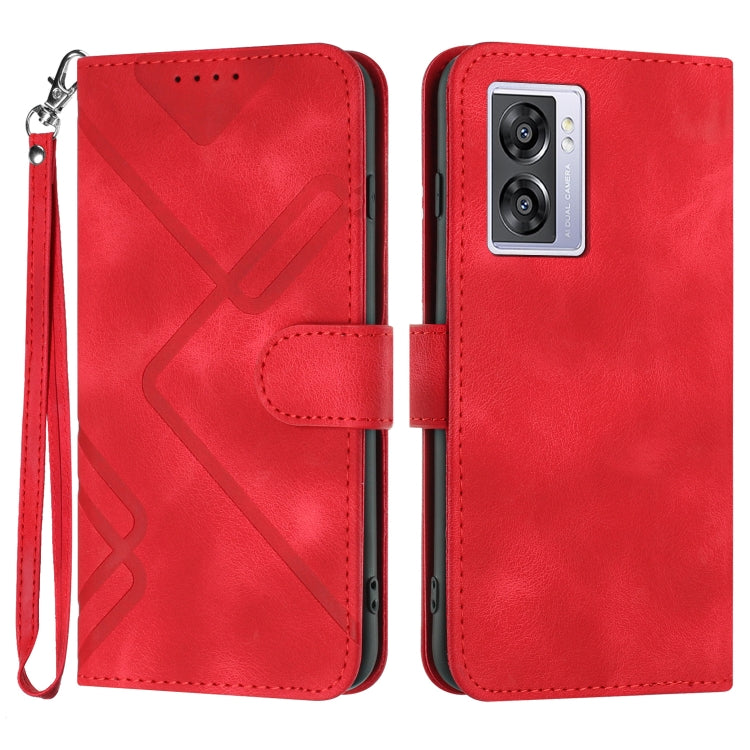 Line Pattern Skin Feel Leather Phone Case, For Realme 10 4G, For Realme V23, For Realme 9 Pro+, For Realme C20 / C11 2021 / C21, For Realme Narzo 30A/C25/C25s, For Realme 8 4G / 8 Pro, For Realme GT 5G / GT Neo, For Realme C15/C12/Narzo 20/7i Global