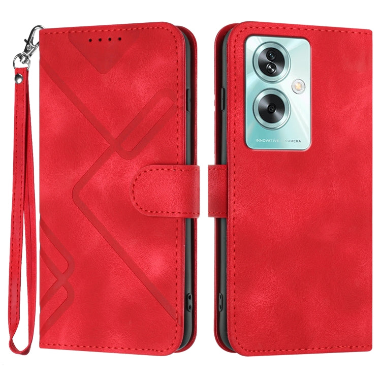 Line Pattern Skin Feel Leather Phone Case, For Realme 7 / Narzo 20 Pro, For Realme 7 Pro, For OPPO A79 5G