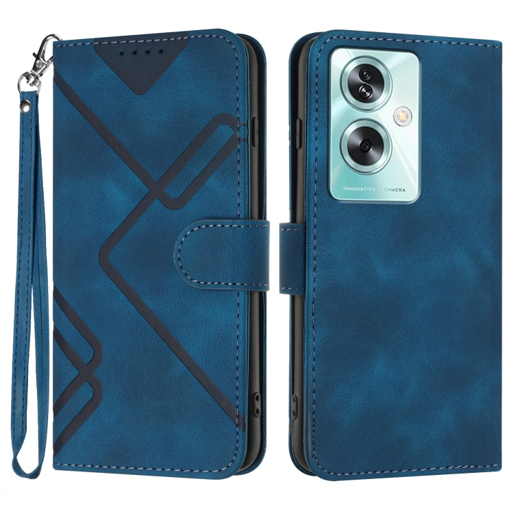 Line Pattern Skin Feel Leather Phone Case, For Realme 7 / Narzo 20 Pro, For Realme 7 Pro, For OPPO A79 5G