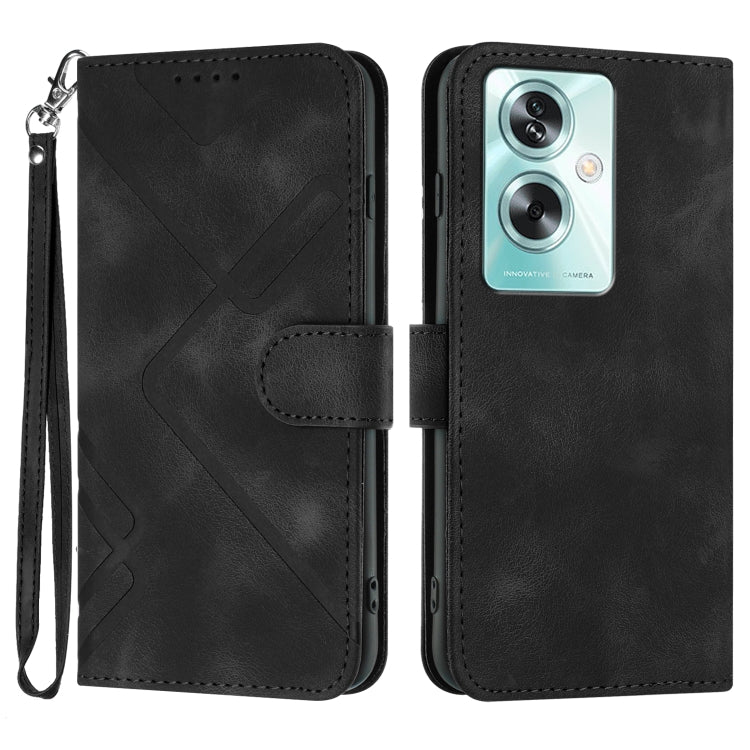 Line Pattern Skin Feel Leather Phone Case, For Realme 7 / Narzo 20 Pro, For Realme 7 Pro, For OPPO A79 5G