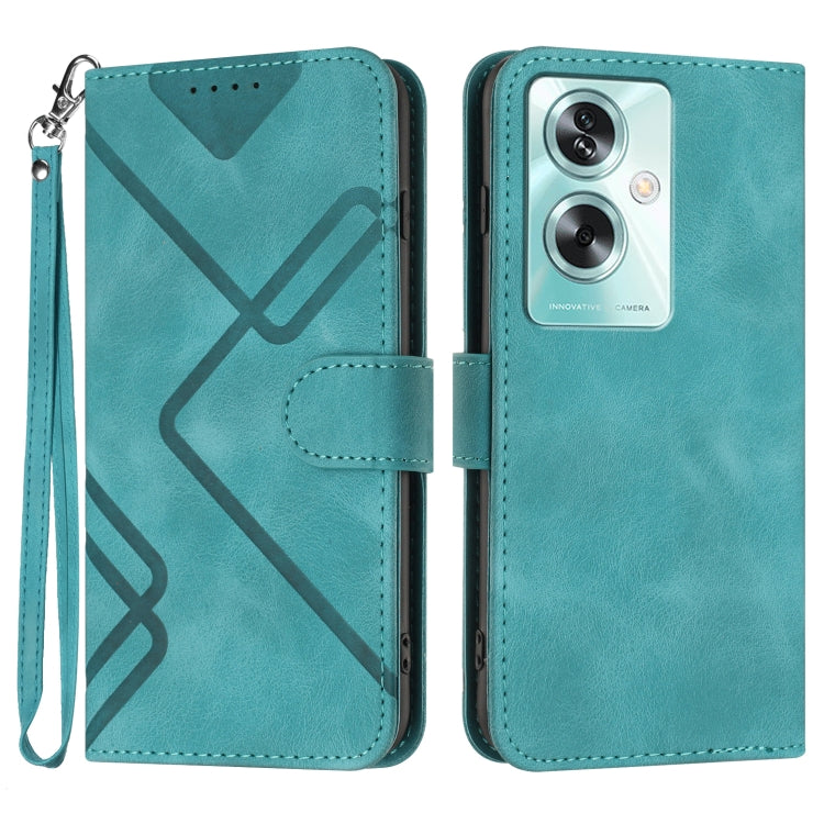 Line Pattern Skin Feel Leather Phone Case, For Realme 7 / Narzo 20 Pro, For Realme 7 Pro, For OPPO A79 5G