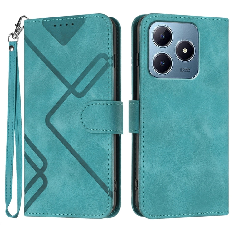 Line Pattern Skin Feel Leather Phone Case, For Realme GT 6 / GT 6T, For Realme C63 / C61 Global, For Realme  12 Lite / C67 4G Global, For Realme GT5 Pro, For Realme 10 Pro, For Realme 10 Pro+, For Realme 10 4G, For Realme V23