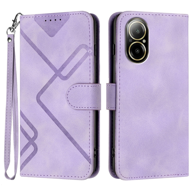 Line Pattern Skin Feel Leather Phone Case, For Realme GT 6 / GT 6T, For Realme C63 / C61 Global, For Realme  12 Lite / C67 4G Global, For Realme GT5 Pro, For Realme 10 Pro, For Realme 10 Pro+, For Realme 10 4G, For Realme V23