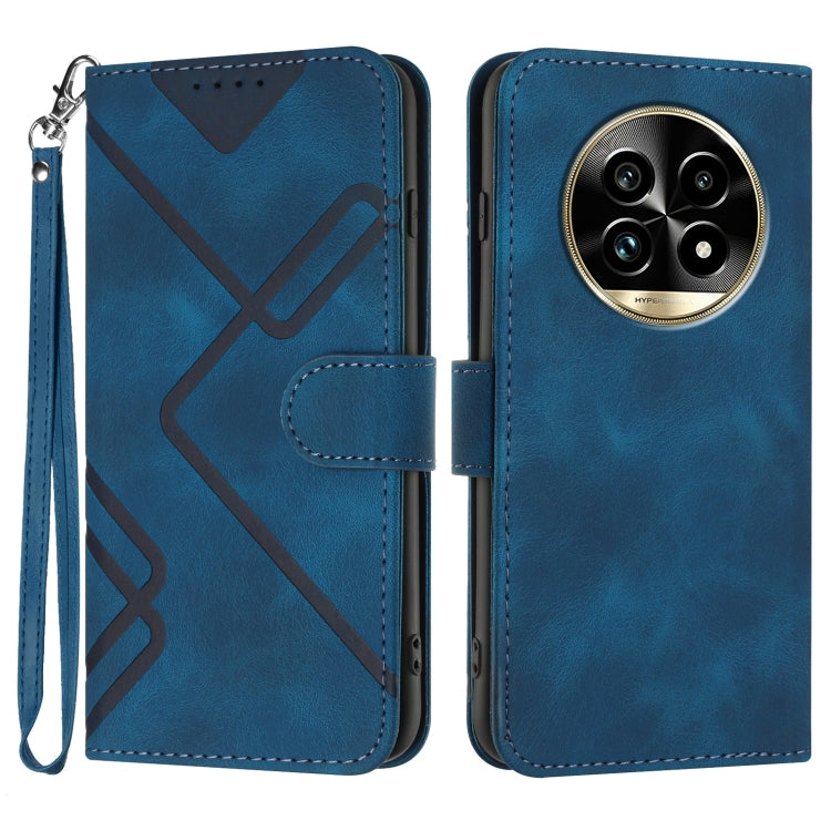Line Pattern Skin Feel Leather Phone Case, For Realme P3 Ultra 5G, For Realme P3 Pro, For Realme 14 Pro+, For Realme 14 Pro, For Realme 14x Global, For Realme C75 Global, For Realme GT7 Pro, For Realme 13 Pro / 13 Pro+ Global