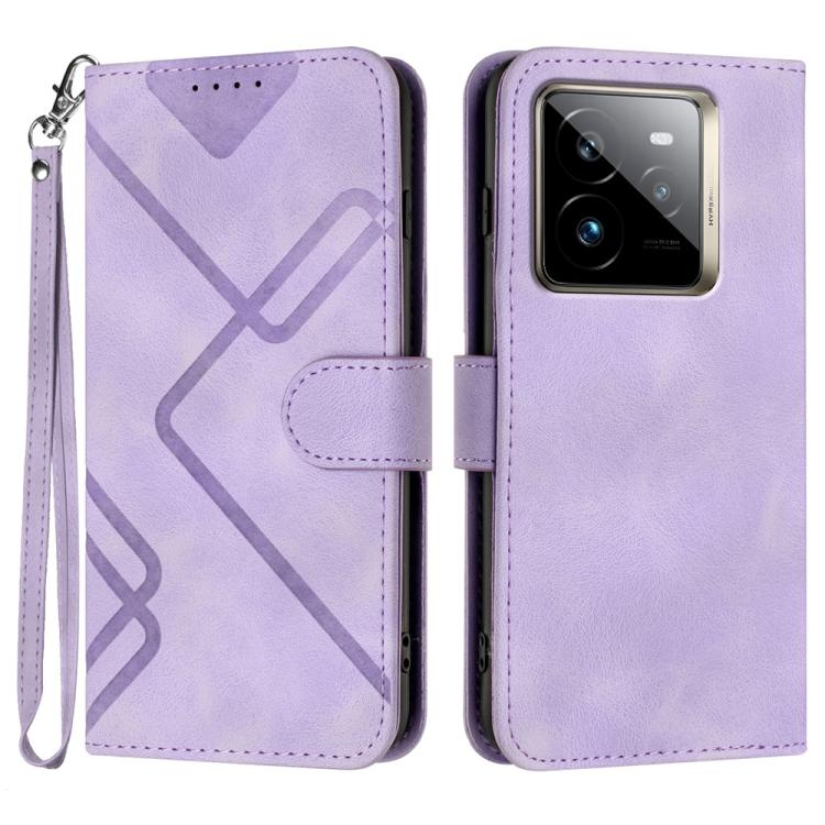 Line Pattern Skin Feel Leather Phone Case, For Realme P3 Ultra 5G, For Realme P3 Pro, For Realme 14 Pro+, For Realme 14 Pro, For Realme 14x Global, For Realme C75 Global, For Realme GT7 Pro, For Realme 13 Pro / 13 Pro+ Global