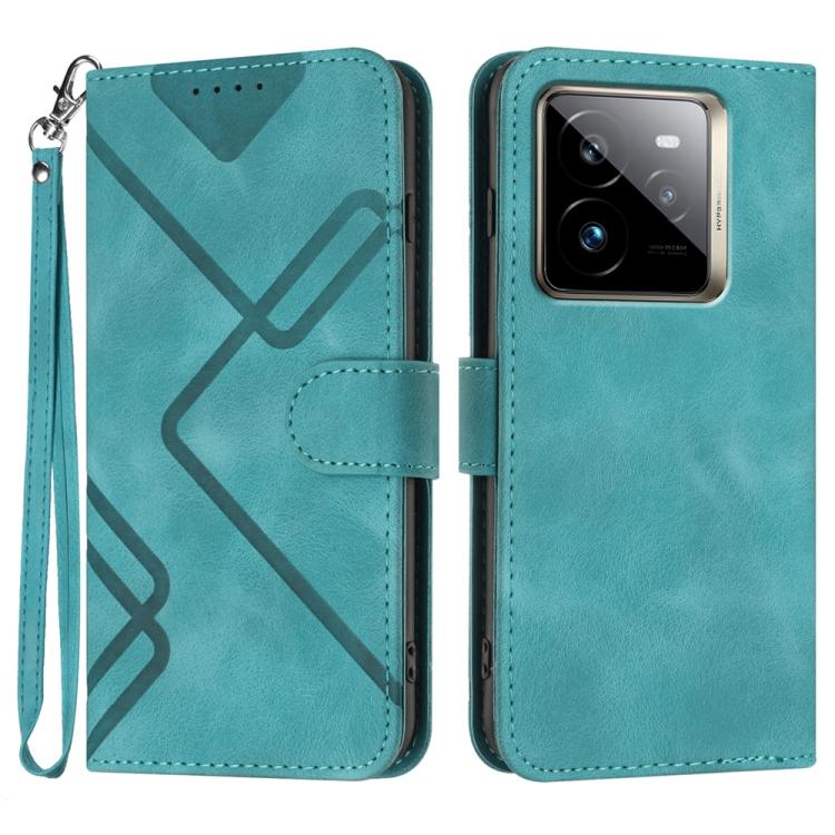 Line Pattern Skin Feel Leather Phone Case, For Realme P3 Ultra 5G, For Realme P3 Pro, For Realme 14 Pro+, For Realme 14 Pro, For Realme 14x Global, For Realme C75 Global, For Realme GT7 Pro, For Realme 13 Pro / 13 Pro+ Global