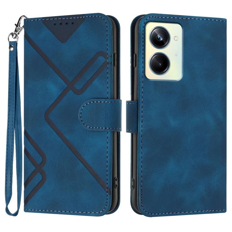 Line Pattern Skin Feel Leather Phone Case, For Realme GT 6 / GT 6T, For Realme C63 / C61 Global, For Realme  12 Lite / C67 4G Global, For Realme GT5 Pro, For Realme 10 Pro, For Realme 10 Pro+, For Realme 10 4G, For Realme V23