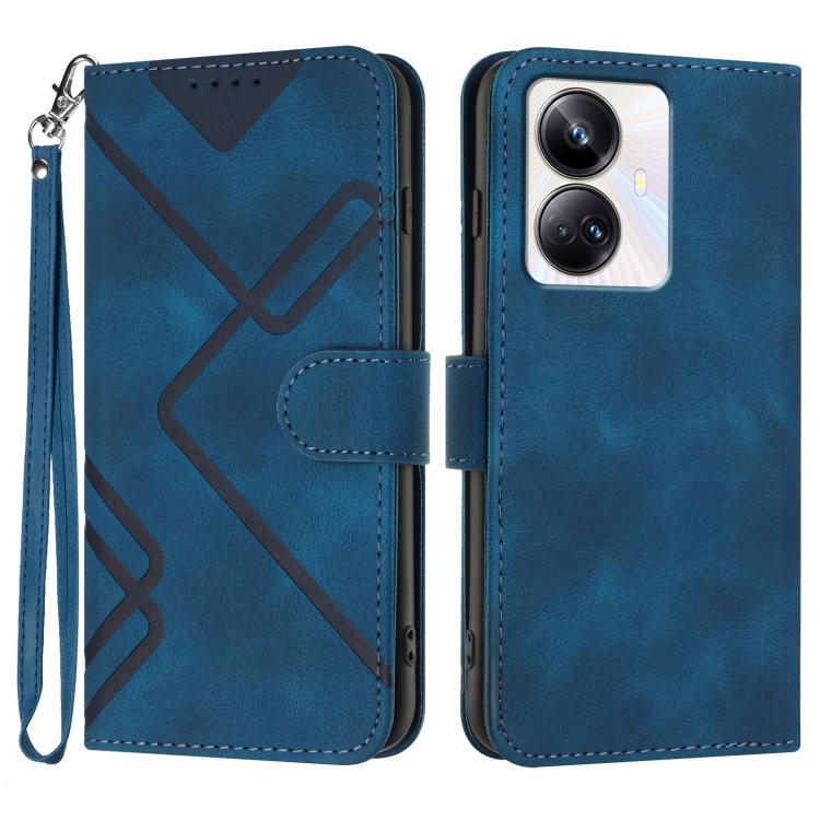 Line Pattern Skin Feel Leather Phone Case, For Realme GT 6 / GT 6T, For Realme C63 / C61 Global, For Realme  12 Lite / C67 4G Global, For Realme GT5 Pro, For Realme 10 Pro, For Realme 10 Pro+, For Realme 10 4G, For Realme V23