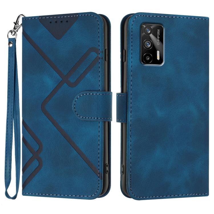 Line Pattern Skin Feel Leather Phone Case, For Realme 9 Pro+, For Realme C20 / C11 2021 / C21, For Realme Narzo 30A/C25/C25s, For Realme 8 4G / 8 Pro, For Realme GT 5G / GT Neo, For Realme C15/C12/Narzo 20/7i Global, For Realme 7 / Narzo 20 Pro        ...