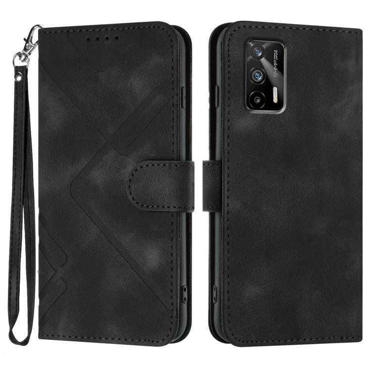 Line Pattern Skin Feel Leather Phone Case, For Realme 9 Pro+, For Realme C20 / C11 2021 / C21, For Realme Narzo 30A/C25/C25s, For Realme 8 4G / 8 Pro, For Realme GT 5G / GT Neo, For Realme C15/C12/Narzo 20/7i Global, For Realme 7 / Narzo 20 Pro        ...