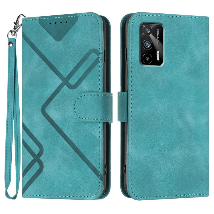Line Pattern Skin Feel Leather Phone Case, For Realme 9 Pro+, For Realme C20 / C11 2021 / C21, For Realme Narzo 30A/C25/C25s, For Realme 8 4G / 8 Pro, For Realme GT 5G / GT Neo, For Realme C15/C12/Narzo 20/7i Global, For Realme 7 / Narzo 20 Pro        ...