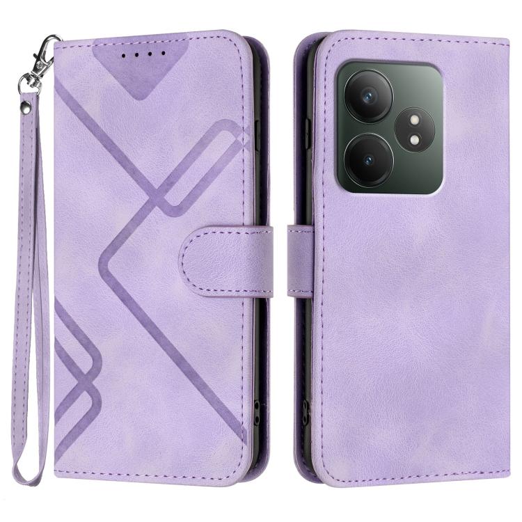 Line Pattern Skin Feel Leather Phone Case, For Realme GT7 Pro, For Realme 13 Pro / 13 Pro+ Global, For Realme GT 6 / GT 6T, For Realme C63 / C61 Global, For Realme  12 Lite / C67 4G Global, For Realme GT5 Pro, For Realme 10 Pro, For Realme 10 Pro+