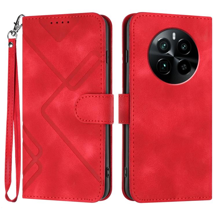 Line Pattern Skin Feel Leather Phone Case, For Realme GT 6 / GT 6T, For Realme C63 / C61 Global, For Realme  12 Lite / C67 4G Global, For Realme GT5 Pro, For Realme 10 Pro, For Realme 10 Pro+, For Realme 10 4G, For Realme V23