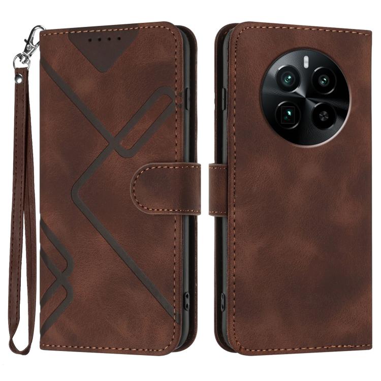 Line Pattern Skin Feel Leather Phone Case, For Realme GT 6 / GT 6T, For Realme C63 / C61 Global, For Realme  12 Lite / C67 4G Global, For Realme GT5 Pro, For Realme 10 Pro, For Realme 10 Pro+, For Realme 10 4G, For Realme V23