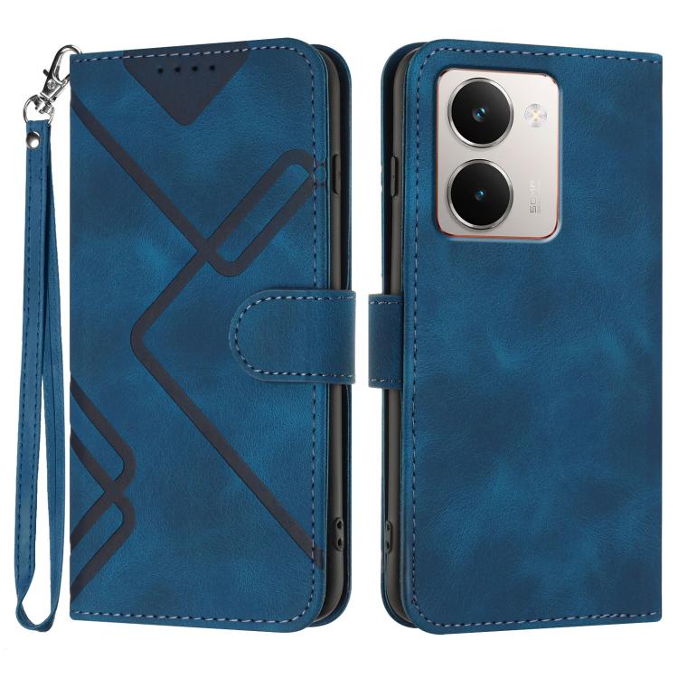 Line Pattern Skin Feel Leather Phone Case, For Realme P3 Ultra 5G, For Realme P3 Pro, For Realme 14 Pro+, For Realme 14 Pro, For Realme 14x Global, For Realme C75 Global, For Realme GT7 Pro, For Realme 13 Pro / 13 Pro+ Global