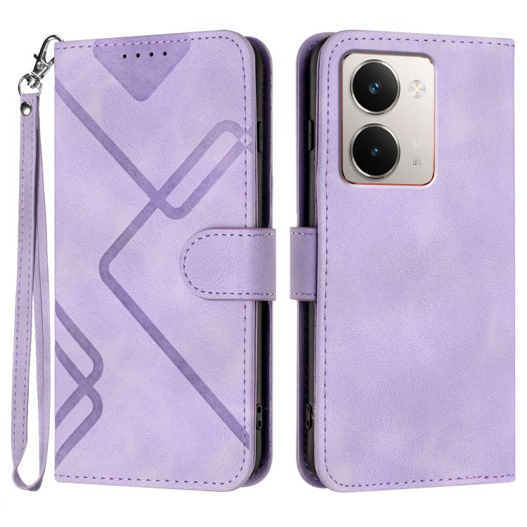 Line Pattern Skin Feel Leather Phone Case, For Realme P3 Ultra 5G, For Realme P3 Pro, For Realme 14 Pro+, For Realme 14 Pro, For Realme 14x Global, For Realme C75 Global, For Realme GT7 Pro, For Realme 13 Pro / 13 Pro+ Global
