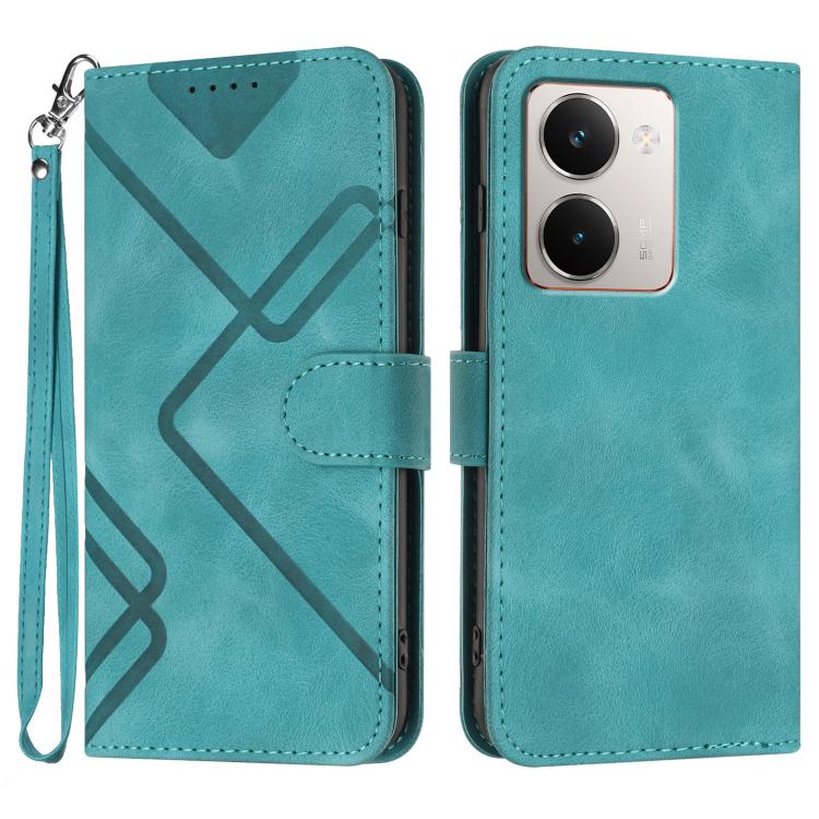 Line Pattern Skin Feel Leather Phone Case, For Realme P3 Ultra 5G, For Realme P3 Pro, For Realme 14 Pro+, For Realme 14 Pro, For Realme 14x Global, For Realme C75 Global, For Realme GT7 Pro, For Realme 13 Pro / 13 Pro+ Global