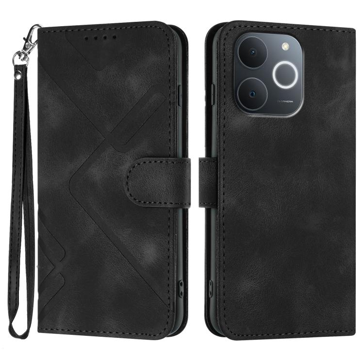 Line Pattern Skin Feel Leather Phone Case, For Realme 15x 5G India / Realme C85 5G, For Realme P4 Pro 5G, For Realme P4 5G, For Realme 15T 5G, For Realme C71 India, For Realme 15 5G / Realme 15 Pro 5G, For Realme GT 7 India, For Realme 14 / P3 5G Global