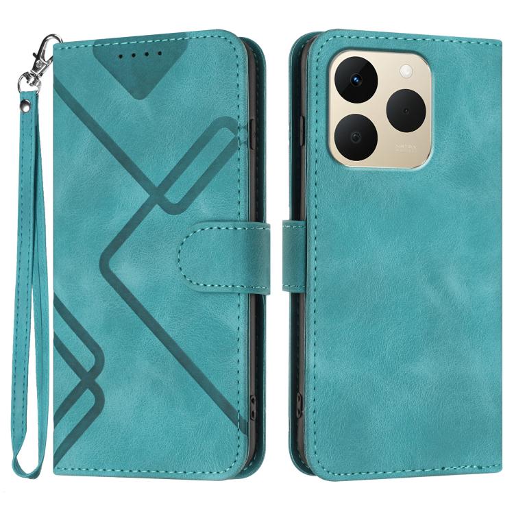 Line Pattern Skin Feel Leather Phone Case, For Realme 15x 5G India / Realme C85 5G, For Realme P4 Pro 5G, For Realme P4 5G, For Realme 15T 5G, For Realme C71 India, For Realme 15 5G / Realme 15 Pro 5G, For Realme GT 7 India, For Realme 14 / P3 5G Global