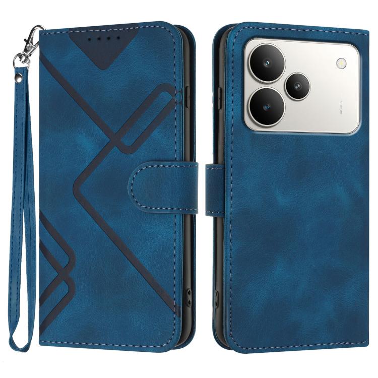 Line Pattern Skin Feel Leather Phone Case, For Realme 15x 5G India / Realme C85 5G, For Realme P4 Pro 5G, For Realme P4 5G, For Realme 15T 5G, For Realme C71 India, For Realme 15 5G / Realme 15 Pro 5G, For Realme GT 7 India, For Realme 14 / P3 5G Global