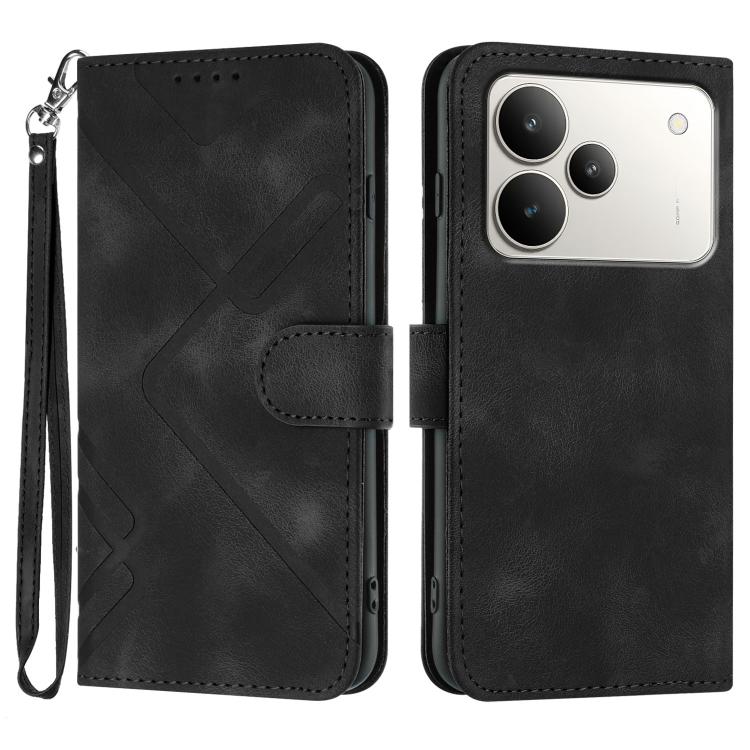 Line Pattern Skin Feel Leather Phone Case, For Realme 15x 5G India / Realme C85 5G, For Realme P4 Pro 5G, For Realme P4 5G, For Realme 15T 5G, For Realme C71 India, For Realme 15 5G / Realme 15 Pro 5G, For Realme GT 7 India, For Realme 14 / P3 5G Global