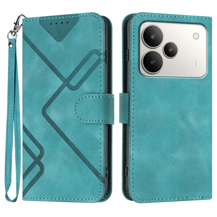 Line Pattern Skin Feel Leather Phone Case, For Realme 15x 5G India / Realme C85 5G, For Realme P4 Pro 5G, For Realme P4 5G, For Realme 15T 5G, For Realme C71 India, For Realme 15 5G / Realme 15 Pro 5G, For Realme GT 7 India, For Realme 14 / P3 5G Global