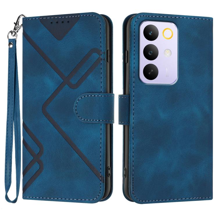 Line Pattern Skin Feel Leather Phone Case, For Realme 15x 5G India / Realme C85 5G, For Realme P4 Pro 5G, For Realme P4 5G, For Realme 15T 5G, For Realme C71 India, For Realme 15 5G / Realme 15 Pro 5G, For Realme GT 7 India, For Realme 14 / P3 5G Global
