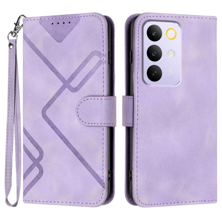 Line Pattern Skin Feel Leather Phone Case, For Realme 15x 5G India / Realme C85 5G, For Realme P4 Pro 5G, For Realme P4 5G, For Realme 15T 5G, For Realme C71 India, For Realme 15 5G / Realme 15 Pro 5G, For Realme GT 7 India, For Realme 14 / P3 5G Global