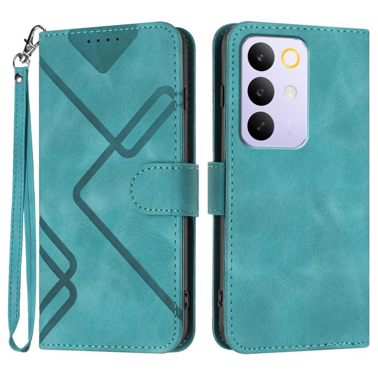Line Pattern Skin Feel Leather Phone Case, For Realme 15x 5G India / Realme C85 5G, For Realme P4 Pro 5G, For Realme P4 5G, For Realme 15T 5G, For Realme C71 India, For Realme 15 5G / Realme 15 Pro 5G, For Realme GT 7 India, For Realme 14 / P3 5G Global