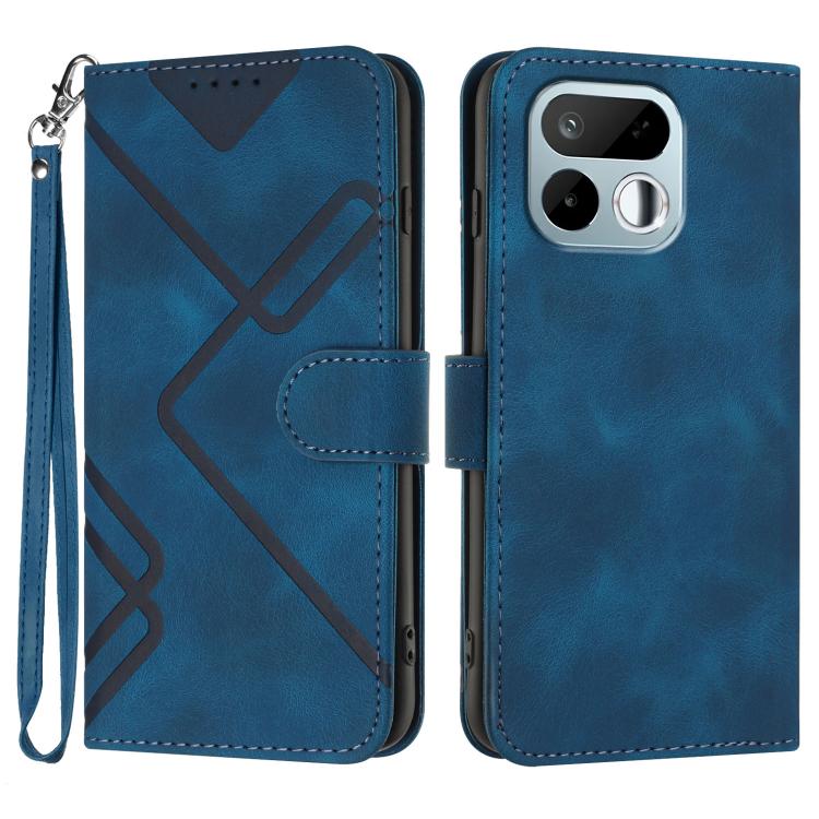 Line Pattern Skin Feel Leather Phone Case, For Realme 16T 5G, For Realme C100 4G, For Realme 15x 5G India / Realme C85 5G, For Realme P4 Pro 5G, For Realme P4 5G, For Realme 15T 5G, For Realme C71 India, For Realme 15 5G / Realme 15 Pro 5G