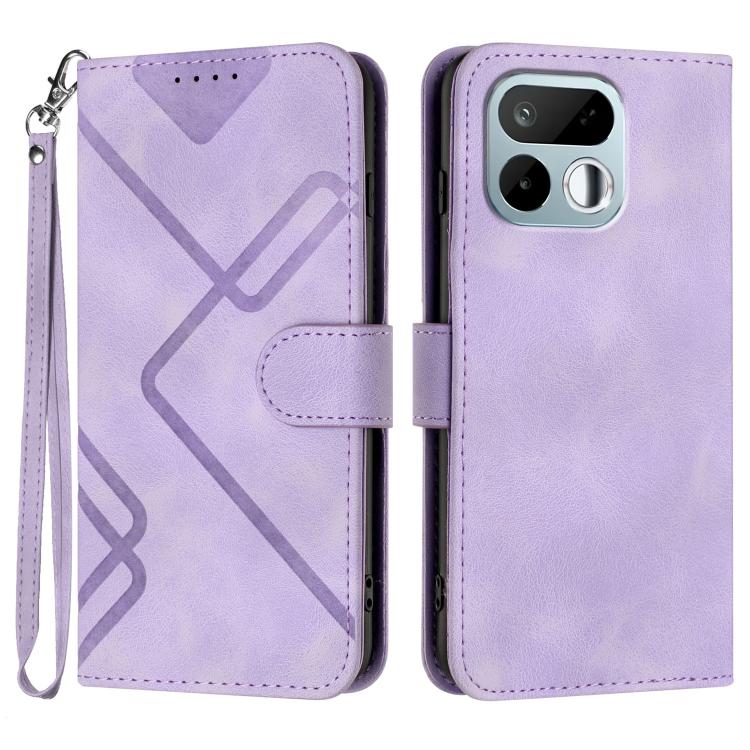 Line Pattern Skin Feel Leather Phone Case, For Realme 16T 5G, For Realme C100 4G, For Realme 15x 5G India / Realme C85 5G, For Realme P4 Pro 5G, For Realme P4 5G, For Realme 15T 5G, For Realme C71 India, For Realme 15 5G / Realme 15 Pro 5G