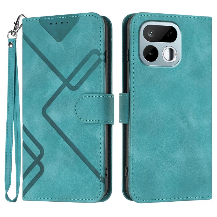 Line Pattern Skin Feel Leather Phone Case, For Realme 16T 5G, For Realme C100 4G, For Realme 15x 5G India / Realme C85 5G, For Realme P4 Pro 5G, For Realme P4 5G, For Realme 15T 5G, For Realme C71 India, For Realme 15 5G / Realme 15 Pro 5G